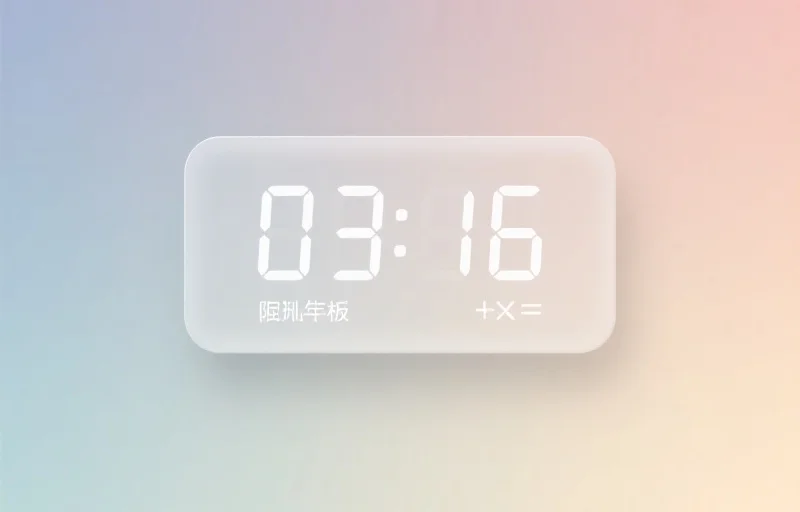 简洁的数字面板显示数字和计算结果